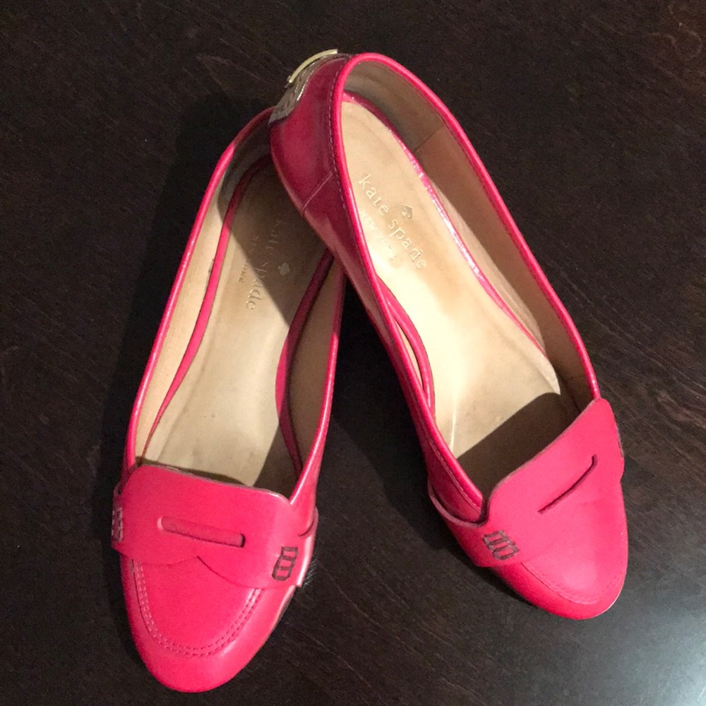 Kate spate neon pink flats
